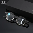 2021 круглые очки для чтения с деревянной оправой для женщин и мужчин, очки для дальнозоркости, компьютерные оптические очки с диоптриями + 1,0  + 4,0