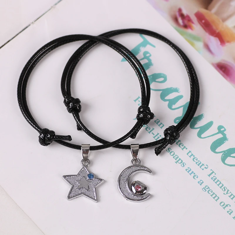 Модный женский браслет 2 шт./компл. цветной кожаный веревочный инкрустированный