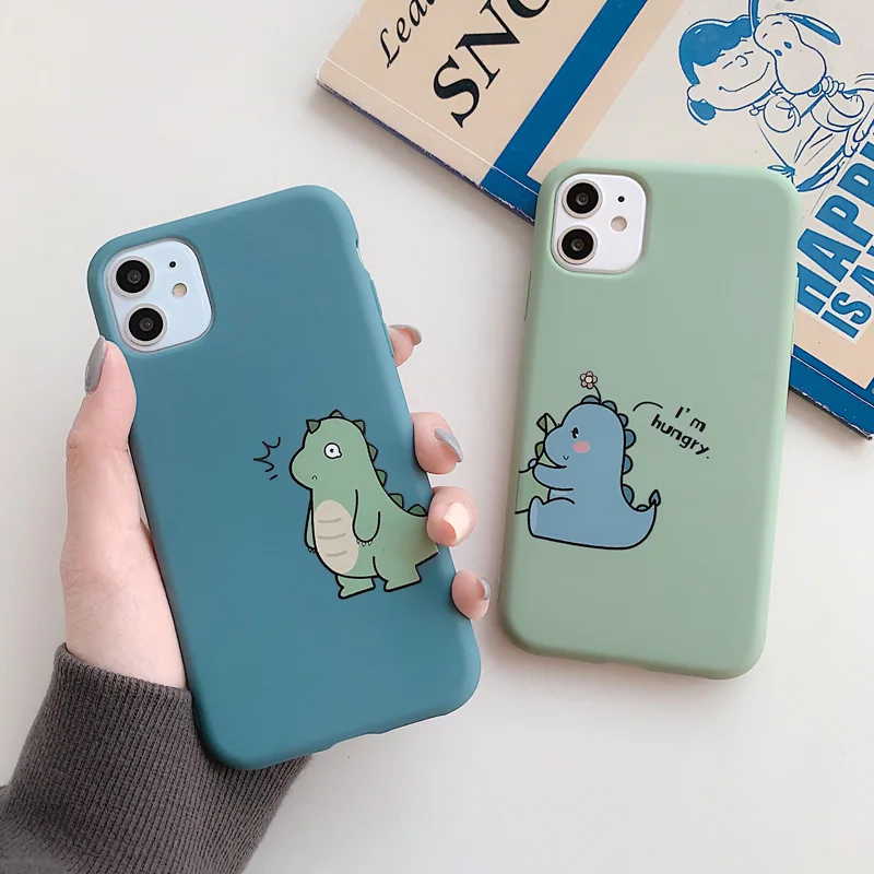 Чехол для телефона мультяшный милый чехол с динозавром iPhone 11 Pro мягкий