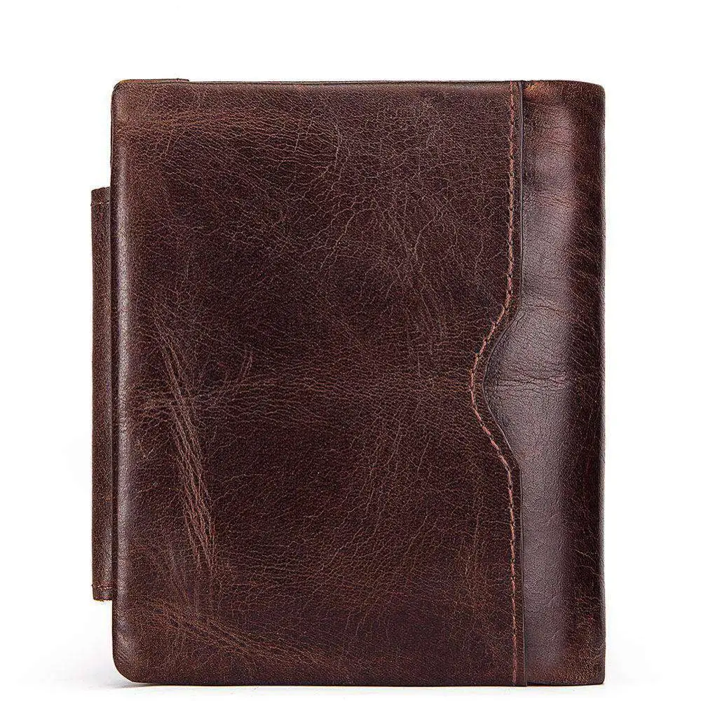 Кошелек тройного сложения из 100% натуральной кожи с бесплатной гравировкой