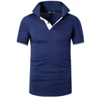 Классические модные мужские спортивные футболки-поло jeansian, рубашки-поло, футболки для гольфа, тенниса, бадминтона LSL322, темно-синие (пожалуйста, выберите размер США)