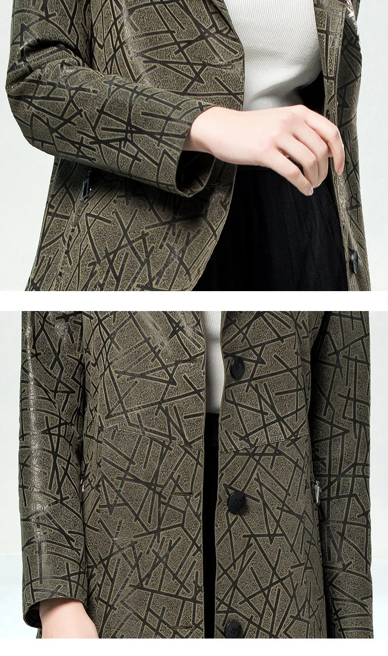 Рисунок 3 - Женский Длинный тренчкот из натуральной овечьей кожи