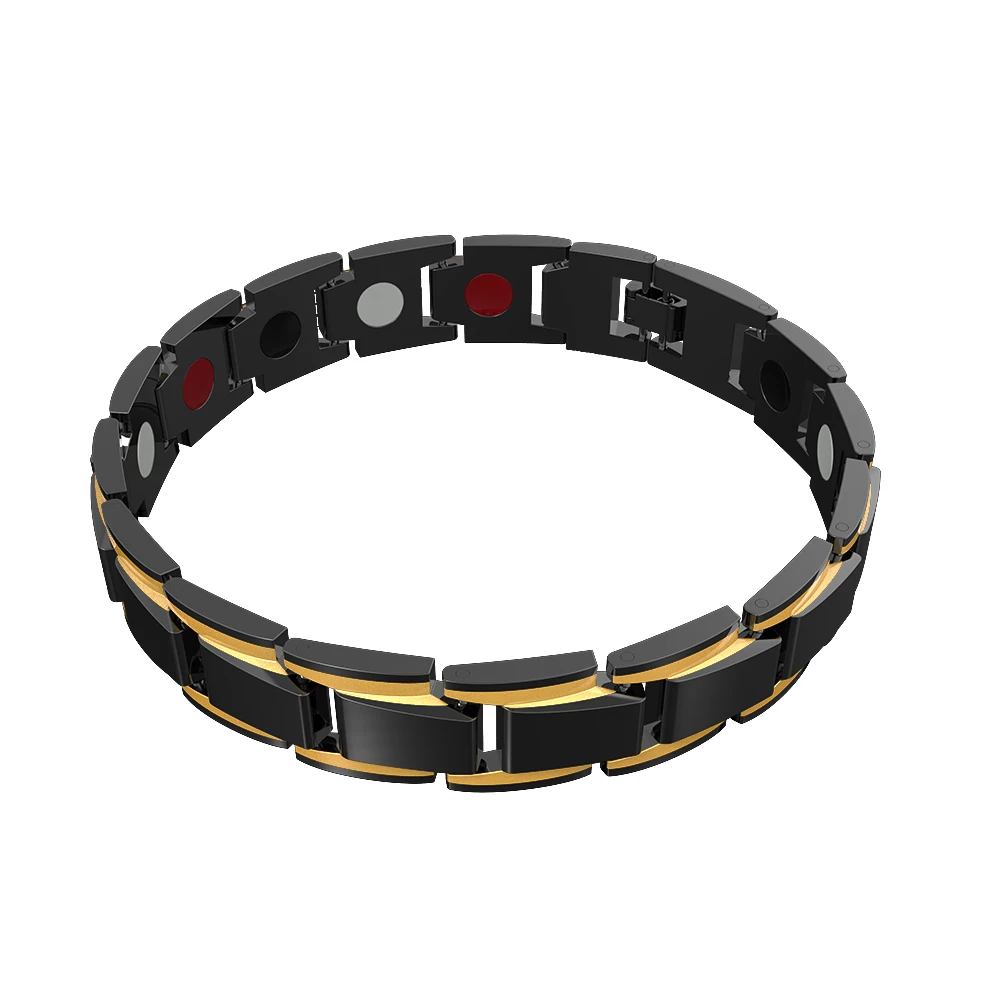 Abrray Магнитный гематит медный браслет мужские браслеты для здоровья с застежкой