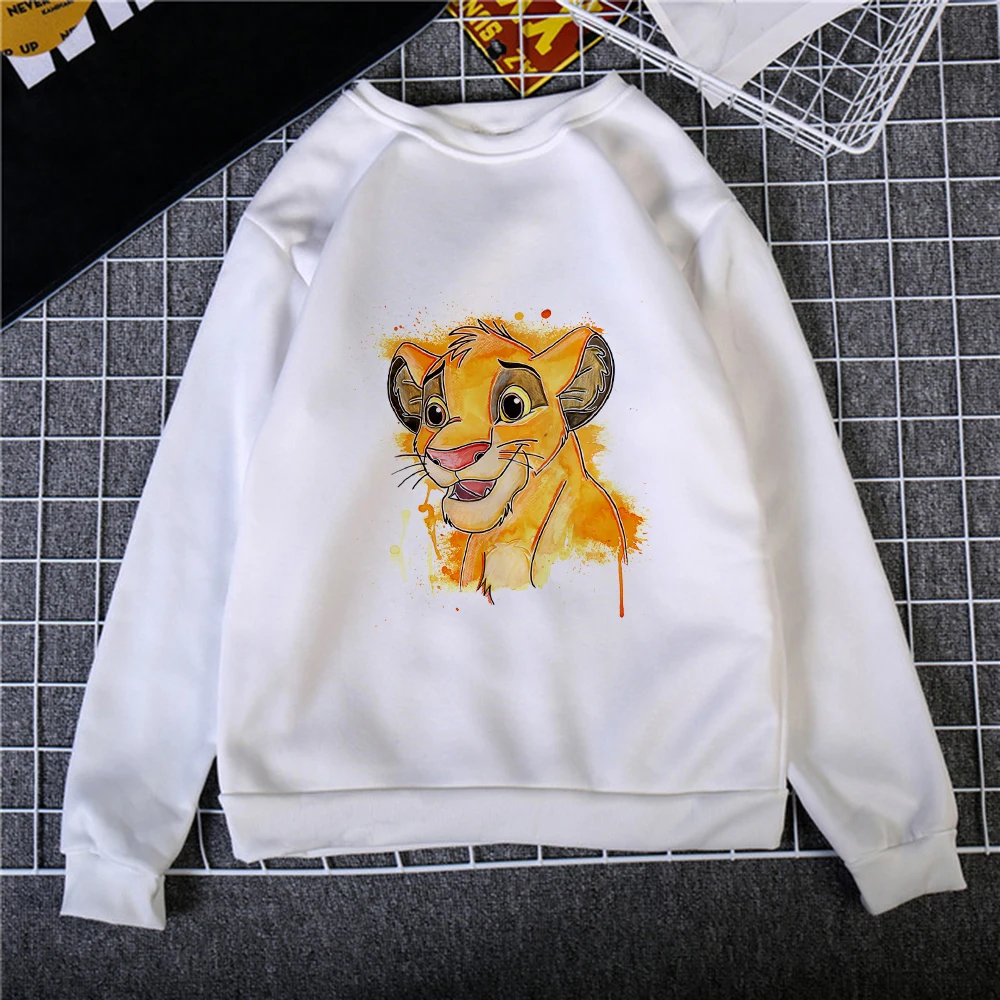 

Simba Sweatshirt Women's Blouse Disney 2021 Lion King Sweat Cool Pullovers Clothing Hoodies Spring Autumn Casual Brands Russia