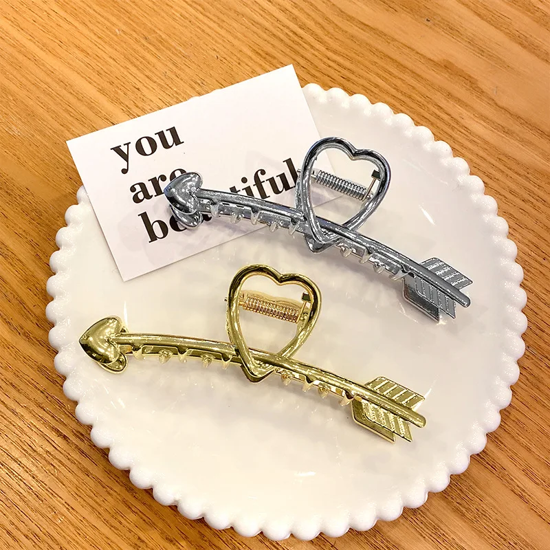 

Женские заколки-крабы для пирсинга, модные заколки для волос в форме сердца, украшения для волос