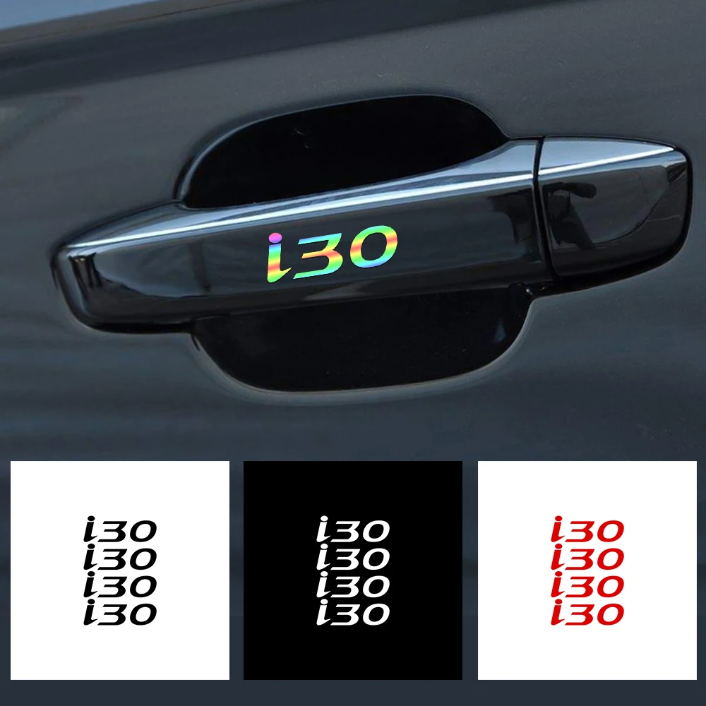 Декоративные наклейки 4 шт. на дверную ручку автомобиля для Hyundai Veloster Accent Solaris Sonata