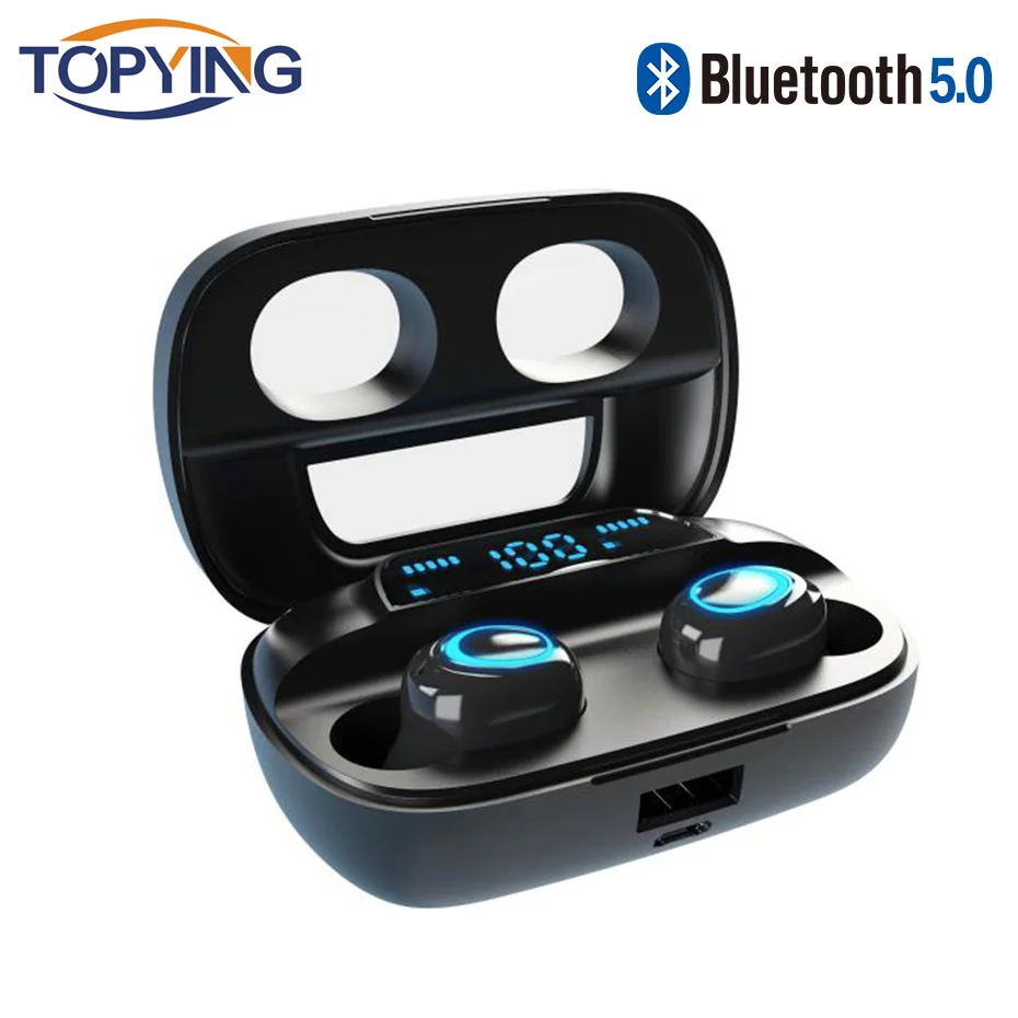 Наушники вкладыши TWS True Беспроводной Bluetooth наушники стерео бас 5 0 с микрофоном