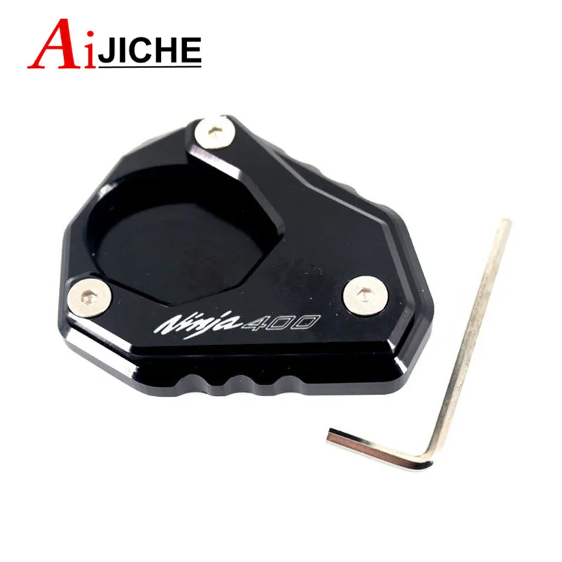 For KAWASAKI NINJA400 NINJA 400 Z400 2018 2019 2020 Motorcycle CNC Kickstand Foot Side Stand Extension Pad Support Plate Enlarge |