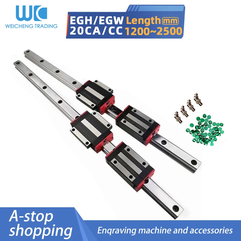 

linear guides rail 2pcs EGH20 1200mm-2500mm+4pcs EGH20CA EGW20CC Large Stock for CNC Cutting Machines and cnc parts