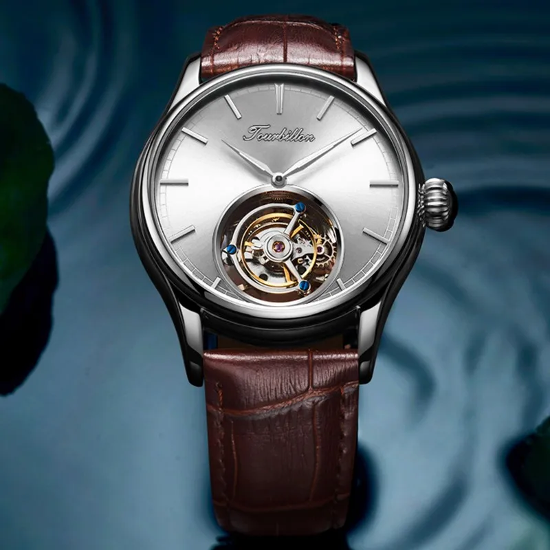 H Tourbillon часы GUANQIN на механический сапфир для мужчин s часы лучший бренд класса люкс часы для мужчин Relogio Masculino - Цвет: H