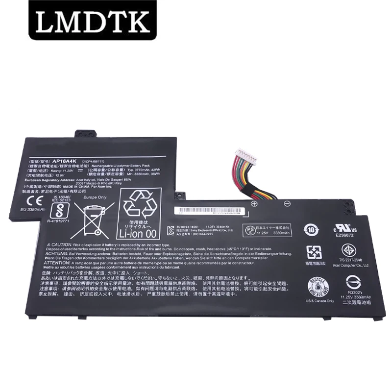 LMDTK Новый AP16A4K Аккумулятор для ноутбука Acer Swift SF113 31 P865 SF11 ASPIRE 11 AO1 132 NE132