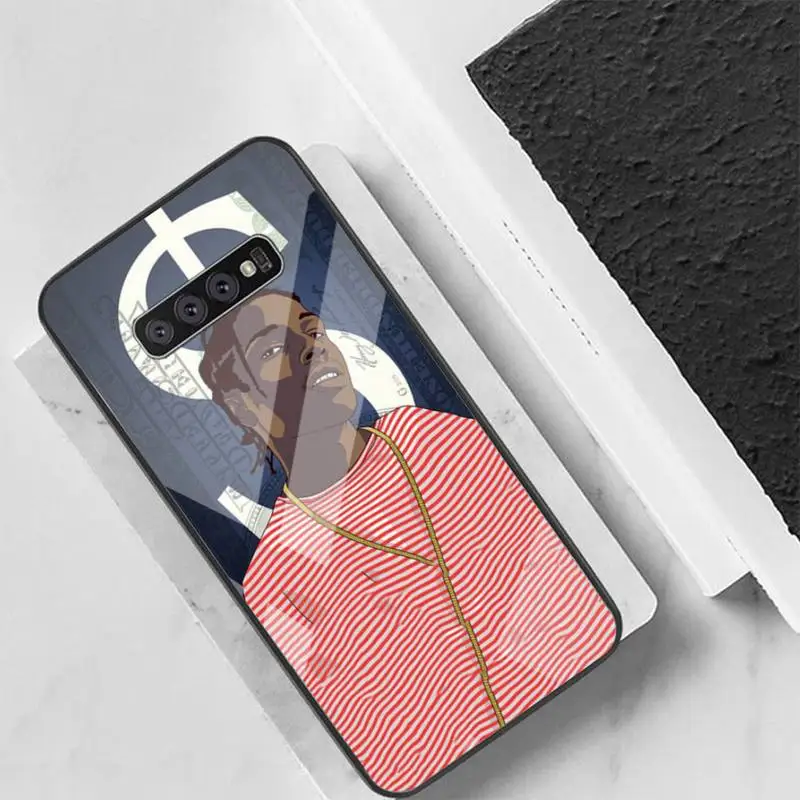 

ASAP Mob Asap Rocky Rapper TESTING Back Cover For Samsung Cases S20 Plus S10 NOTE 8 9 10 10PRO Tempered Glass Soft Silicone Edge