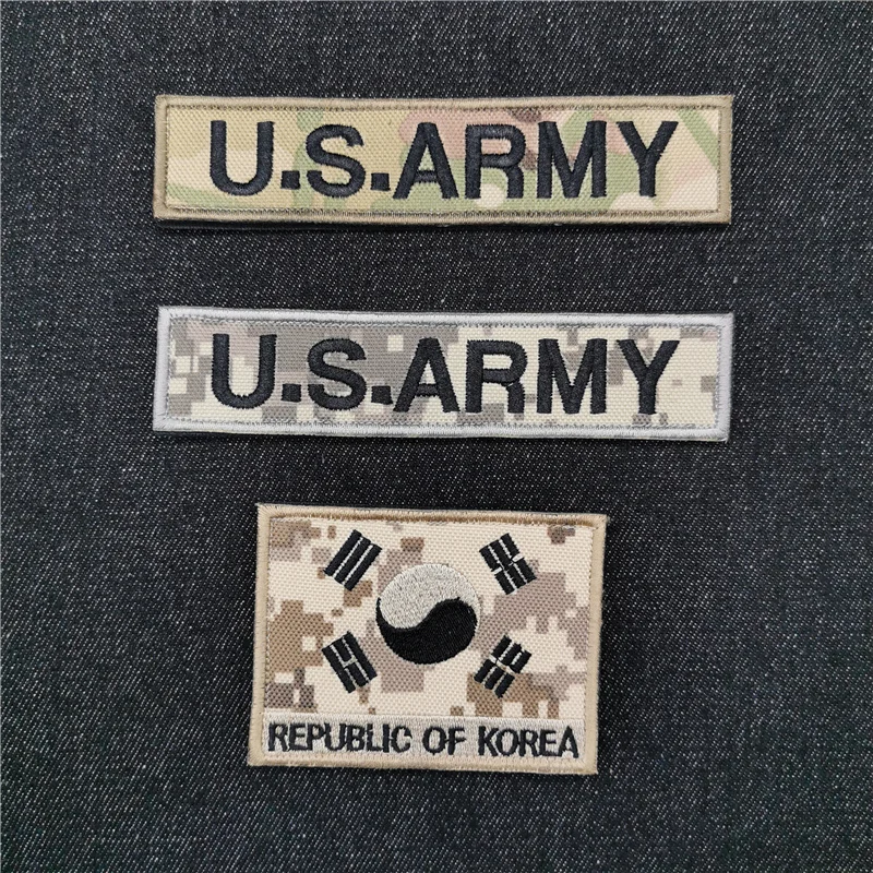

Military DIY Badges Embroidery Patches on Army Uniform Bag Cap Sewing Supplies Decorative Sticker Clothing Korean Flag Velcroing
