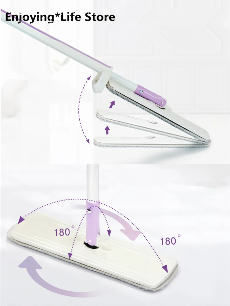 Швабра для мытья рук плоская двойного назначения сухого и влажного пола сетка