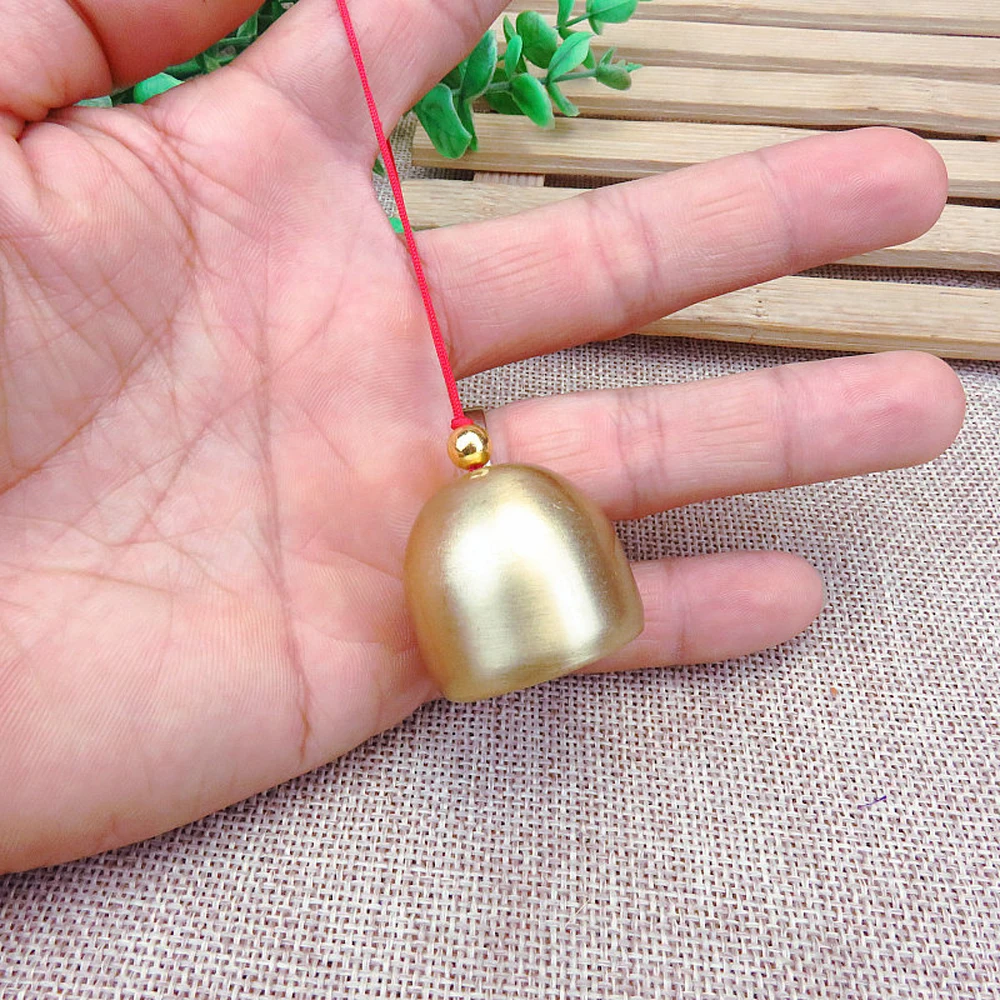 

Windbell Brass Jingle Bells Craft 28X25mm Red Black Rope Choose