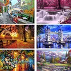 Алмазная 5D картина сделай сам, Набор для вышивки крестиком с пейзажем, полная вышивка, пейзаж, зимняя мозаика, искусство, картина стразы, Декор