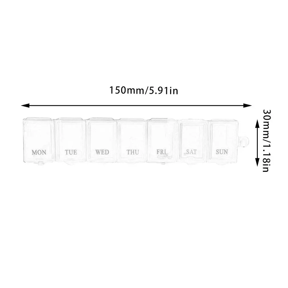 Переносная пластиковая коробка для хранения переносная с 7 рамами длинной рамой
