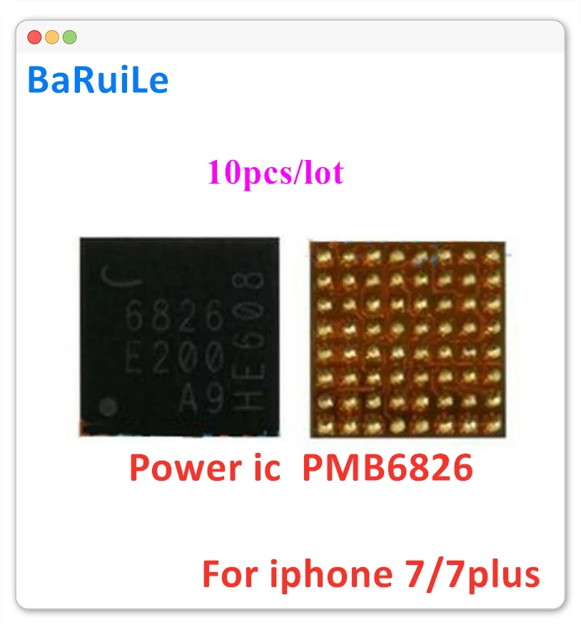 BaRuiLe 10 шт. BBPMU_RF PMB6826 6826 ic для iphone 7 и plus базовый Диапазон PMIC запасные части чипа