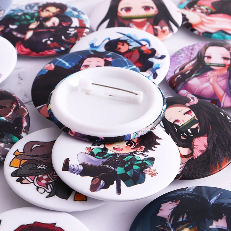 Аниме Demon Slayer Kimetsu No Yaiba Kamado Tanjirou Косплей Prop Pin Брошь Nezuko значки Кнопка брошь