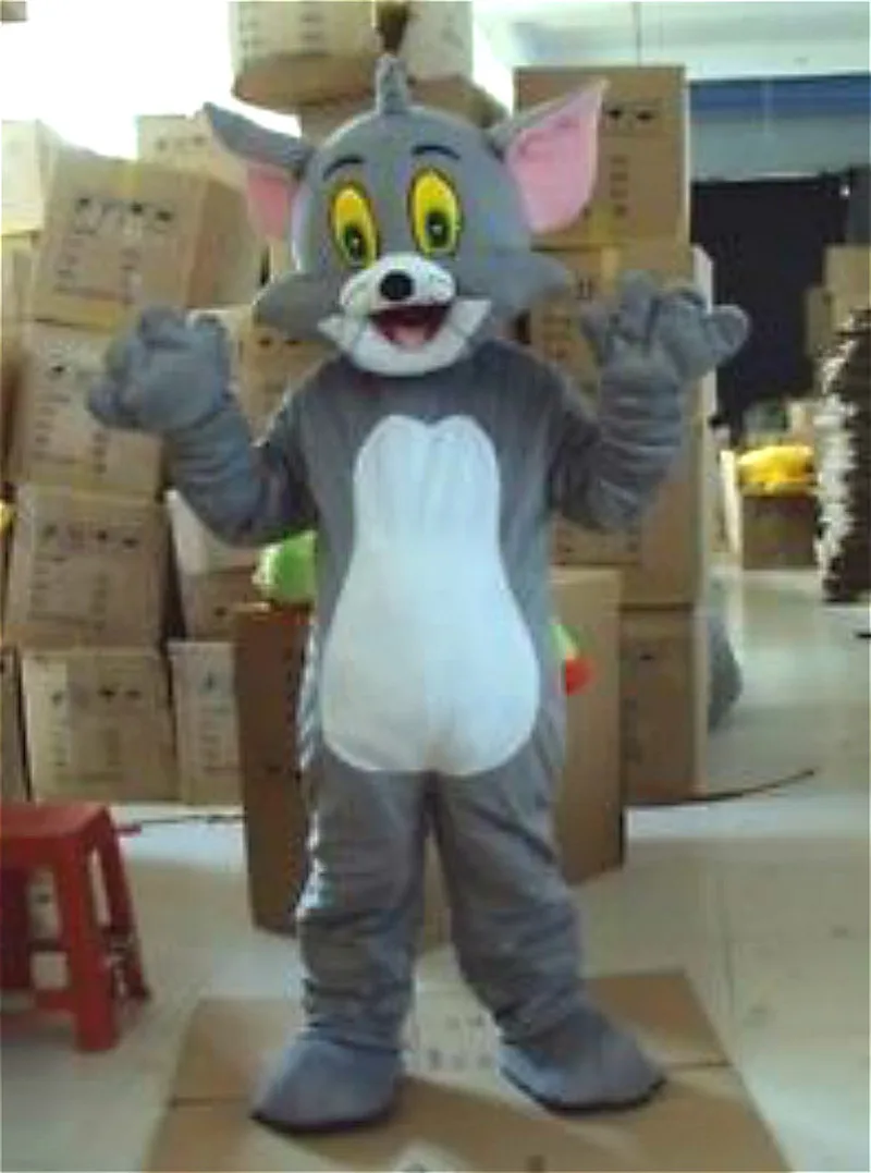 Костюм-талисман в виде мультяшного кота на Хэллоуин костюмы животных для