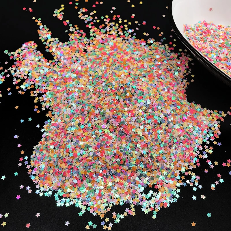 20 г/лот россыпью тесьма с пайетками для шитья Ремесло DIY ПВХ плоская пятиконечная