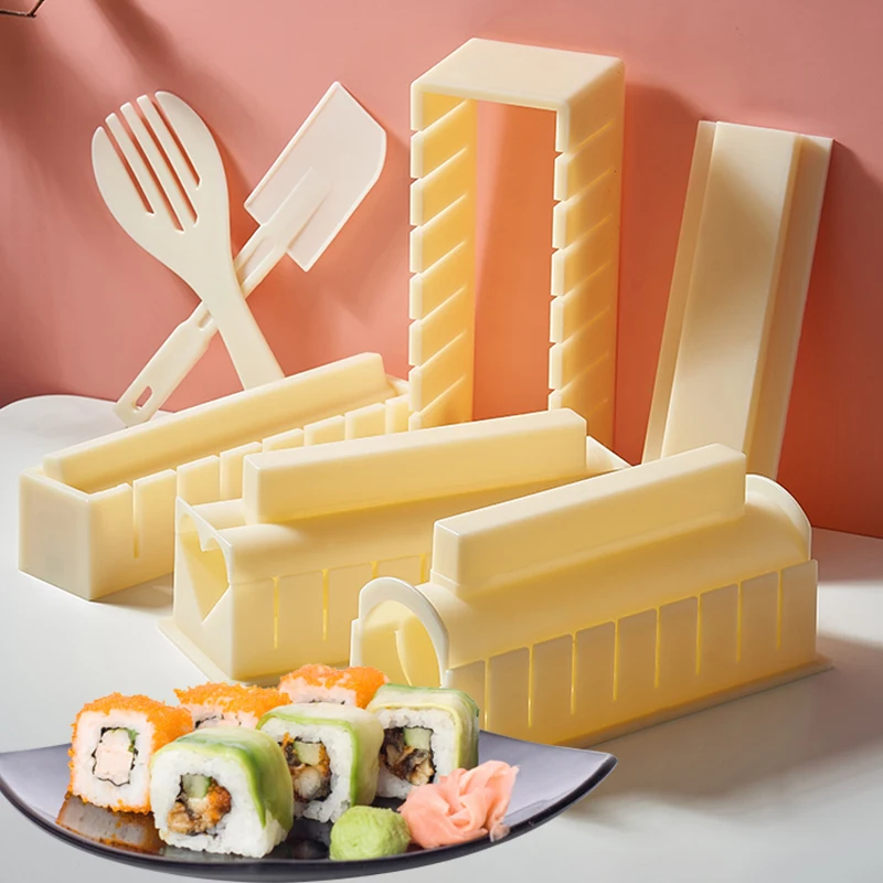 

Multifunctional Sushi Making Tool Sushi Machine Roller Rice Mold Simple Sushi Cooking Chef Kitchen Japanese Sushi Cooking Tool