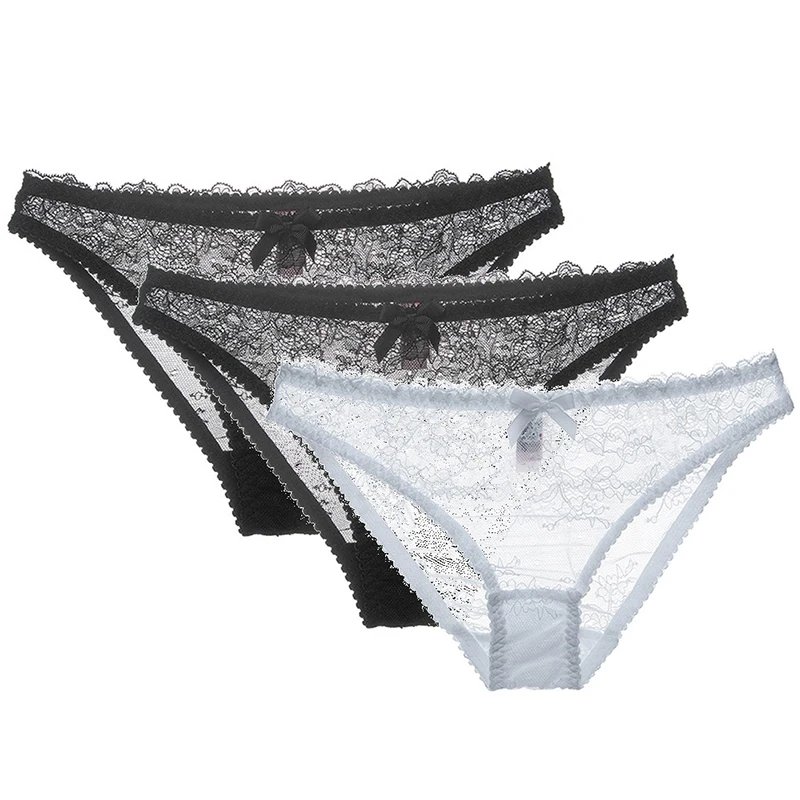 Varsbaby, сексуальные кружевные трусы с низкой талией, S-XL, нижнее белье, прозрачные трусики, 3 шт./лот