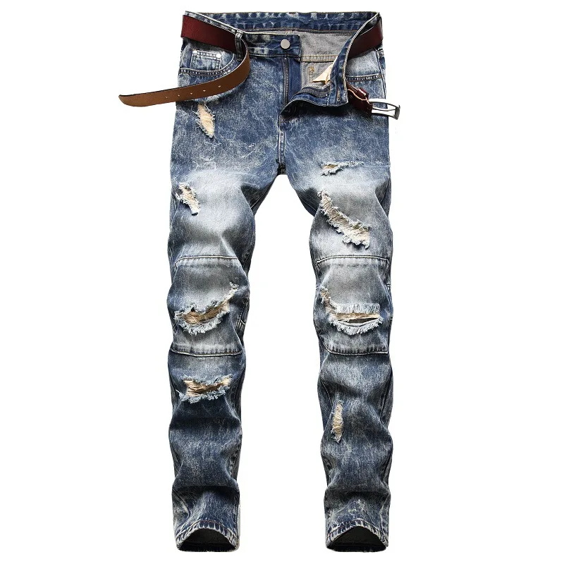 

2021 Hot New Men's Foreign Trade Nostalgic Men's Casual Multicolor Jeans