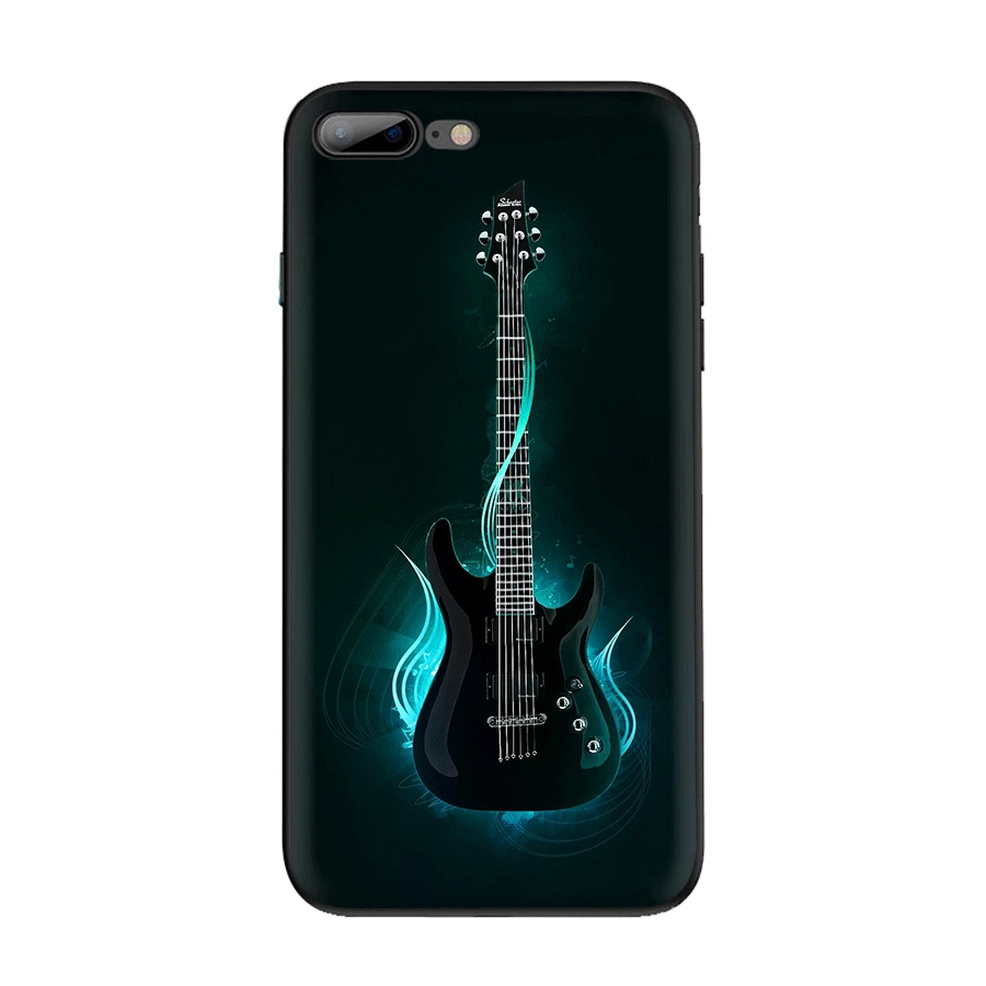 Чехол Desxz для телефона iPhone 11 12 Pro Max MINI 7 8 6s Plus SE милый чехол с бас-гитарой струнами