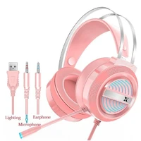 pc wired earphone headset pc gamer stereo headphone flexible adjustable mic headset profession gaming headset