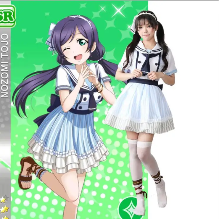 Love live Lovelive Umi Kotori Nico Rin Eli пиратский косплей костюм матроса платье взрослый Сейлор