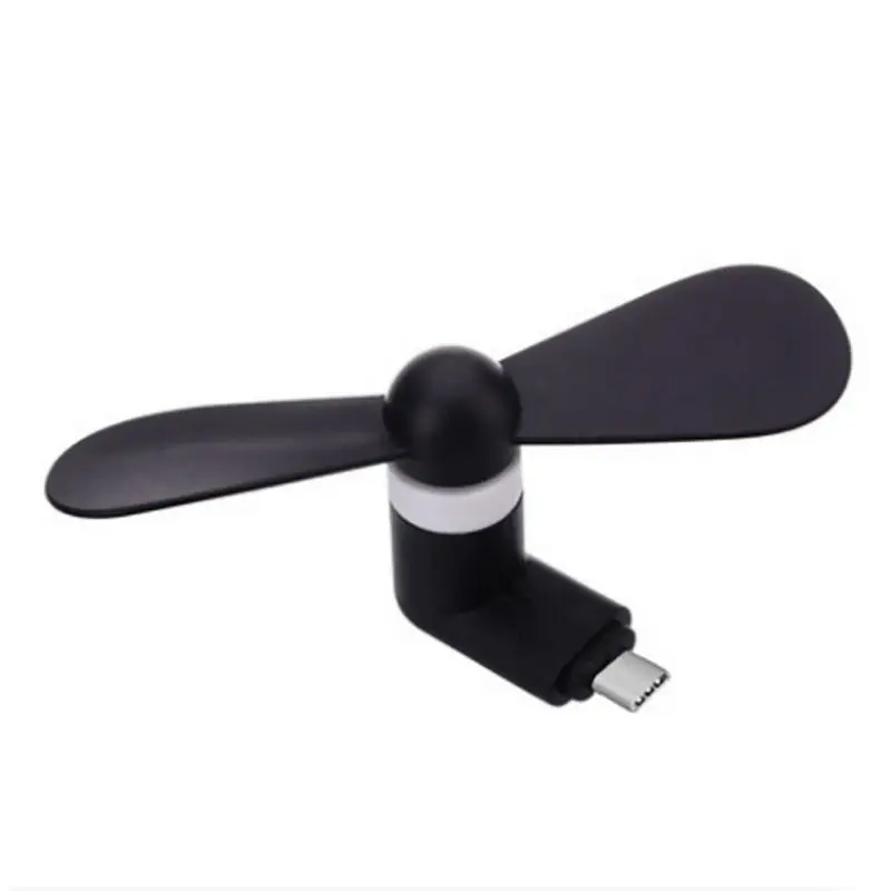 Портативный охлаждающий вентилятор Micro USB с двумя листьями для смартфонов IOS Android |