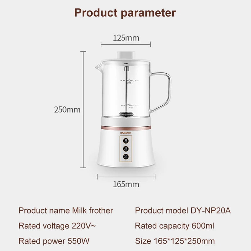 

220V Electric Milk Frother 3 in 1 Foamer Maker Milk Heater Automatic Whisk Warmer Coffee Foamer For Latte Cappuccino Chocolate