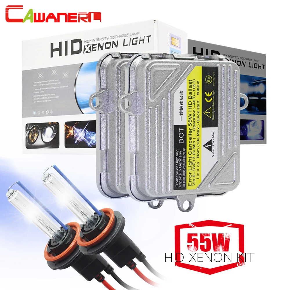 

55W Car Headlight Fog Lamp HID Xenon Light KIT Bulb Ballast H1 H3 H4 H7 H8 H9 H11 9005 HB3 9006 9007 881 4300K-10000K Fast Start