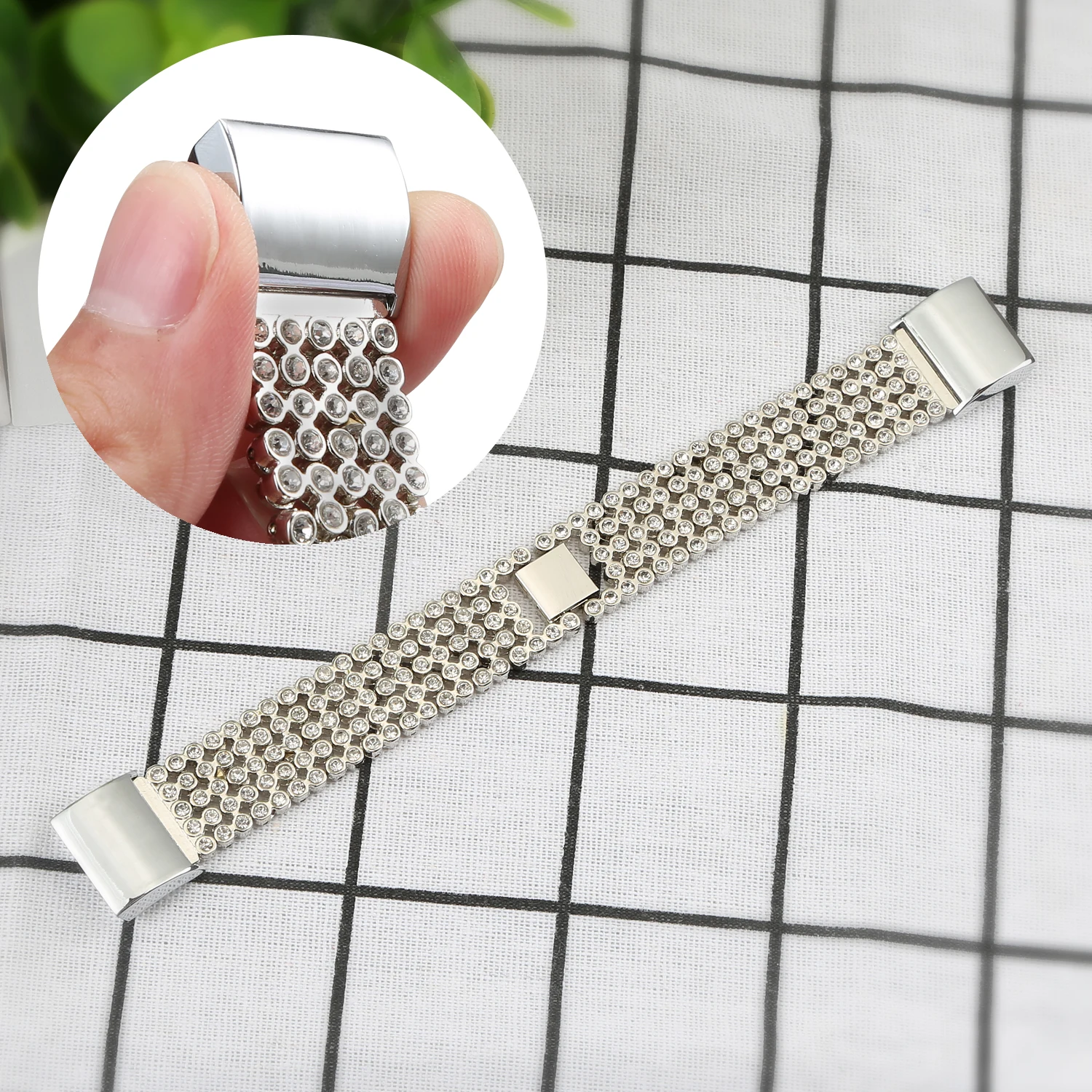 

Fashion womens For Fitbit Charge 2 five- flash drilling round bracelet for Fitbit Charge 2 smart watch replacement bracelet