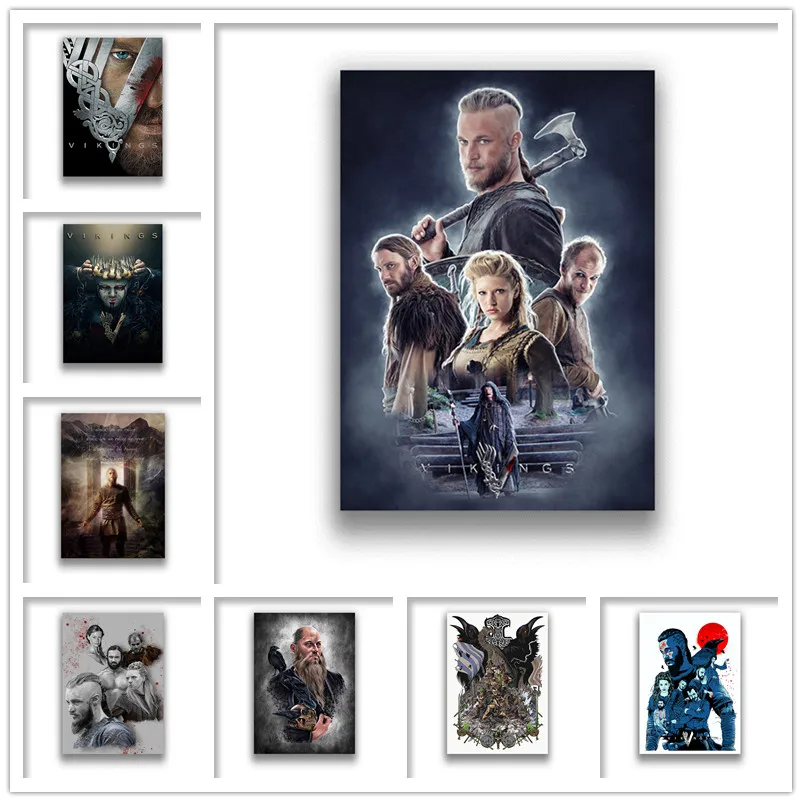Принты Vikings на белой мелованной бумаге четкое изображение для гостиной спальни