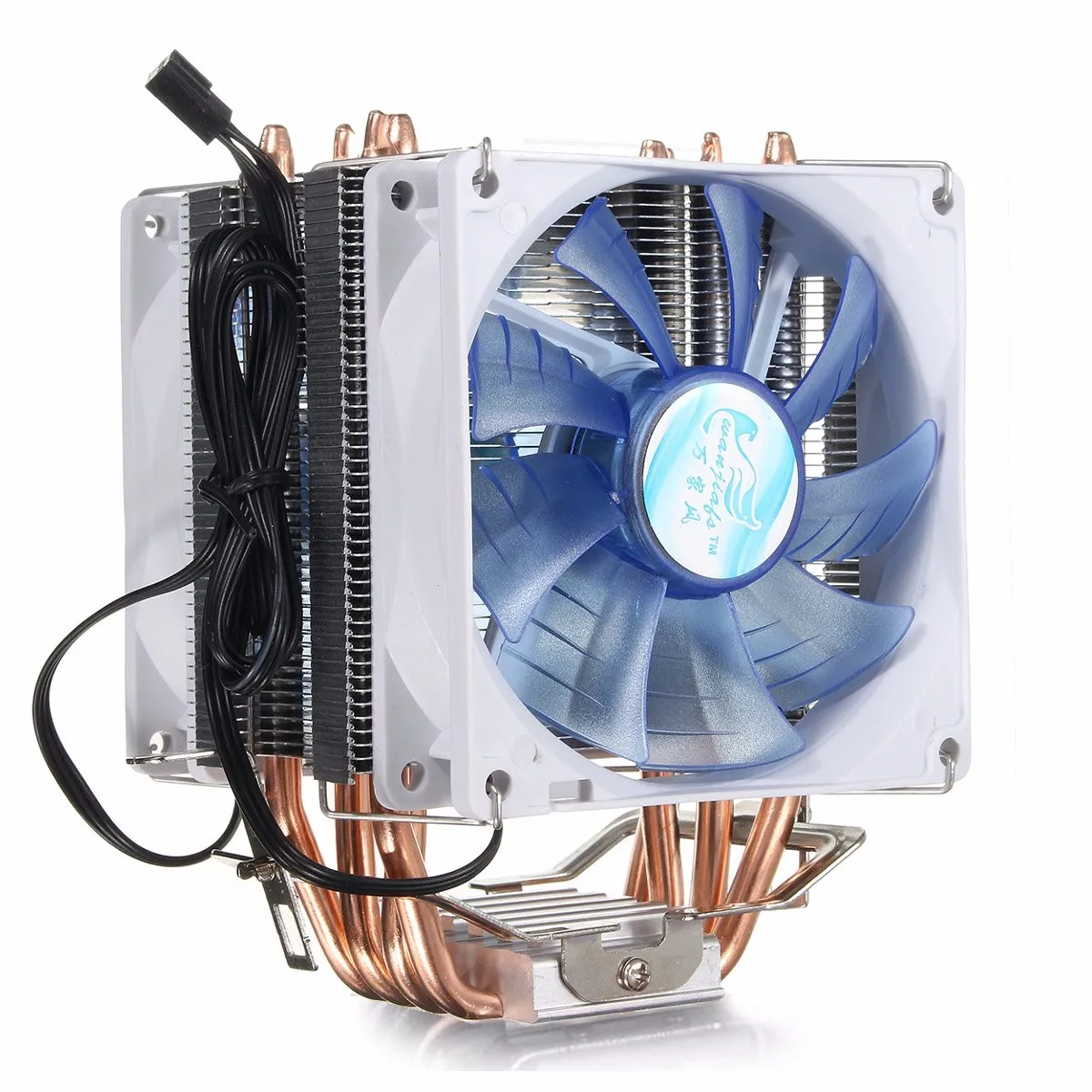 Охладитель ЦП с двумя вентиляторами 3 контакта для Intel LGA775/1150/1155 AMD AM2/AM2 +/AM3 AM4 Ryzen |