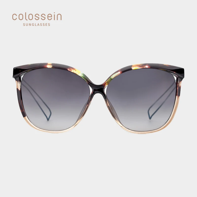 COLOSSEIN солнцезащитные очки женщины кошачий глаз модный бренд дизайнер UV400 для