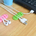 Зажим для кабеля, органайзер для шнура, держатель для наушников, устройство для фиксации проводов, настольные телефонные кабели, силиконовый зажим для проводов