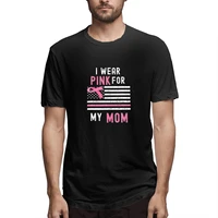 i wear pink for my mom breast cancer awareness rib graphic tee mens short sleeve t shirt funny tops