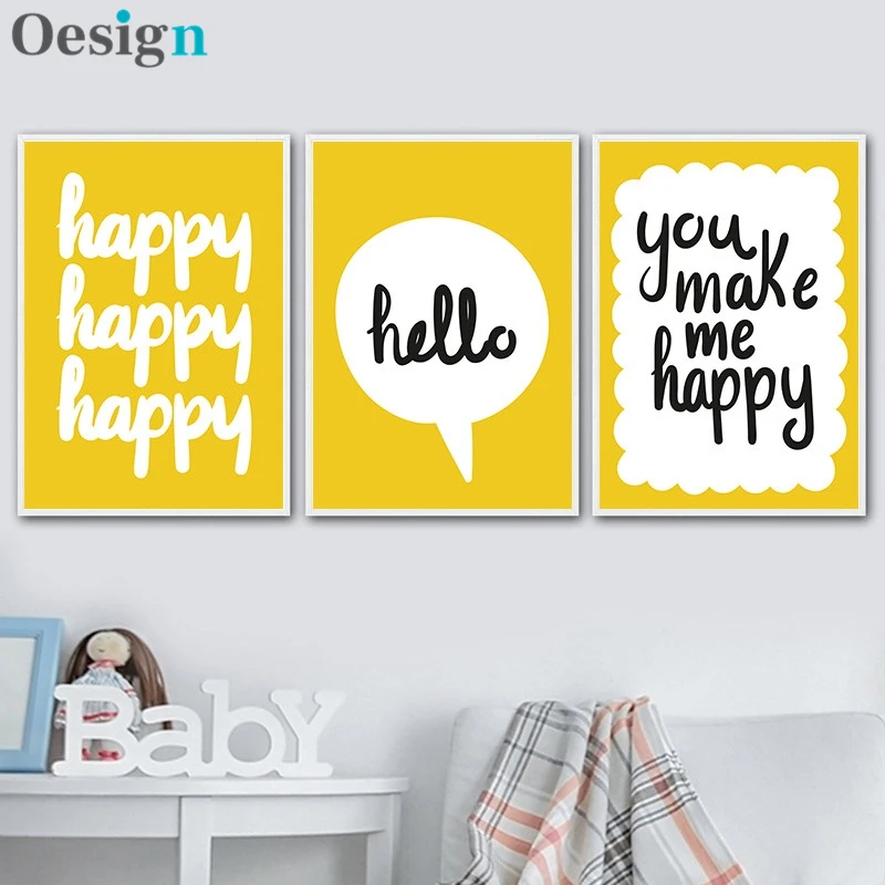 

Minimalist Mural Art Painting Letter Canvas Poster Painting Decorate Modern Phrases For Children's Room Bedroom Home Decor