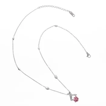 

Simple Niche Clavicle Chain Sugar Cube Crystal Pendant Necklace Female JJ-N76-A