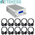 Беспроводной fm-передатчик Retekess TR501 6 Вт, радиостанция + 10 шт., TR104, наушники для церковного перевода