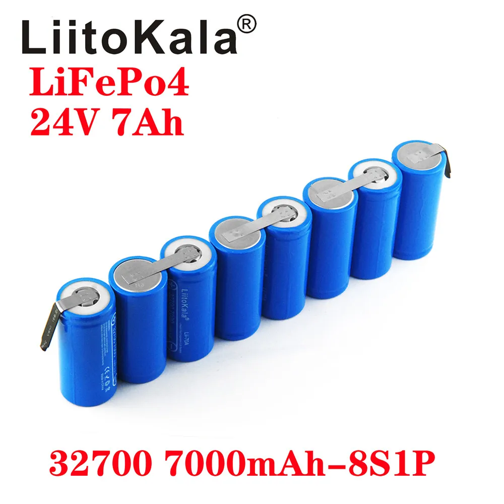 

LiitoKala 24V 7Ah 14ah 21ah 32700 7000mAh lii-70A LiFePO4 Battery 35A Continuous Discharge Maximum 55A High power battery DIY