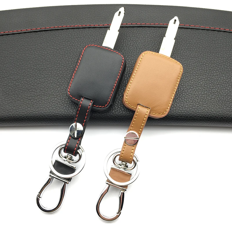 

For Nissan Navara Qashqai Micra Almera 2 / 3 Buttons Top layer Leather Car Key Cover Case Fob Remote High Quality Protect Shell