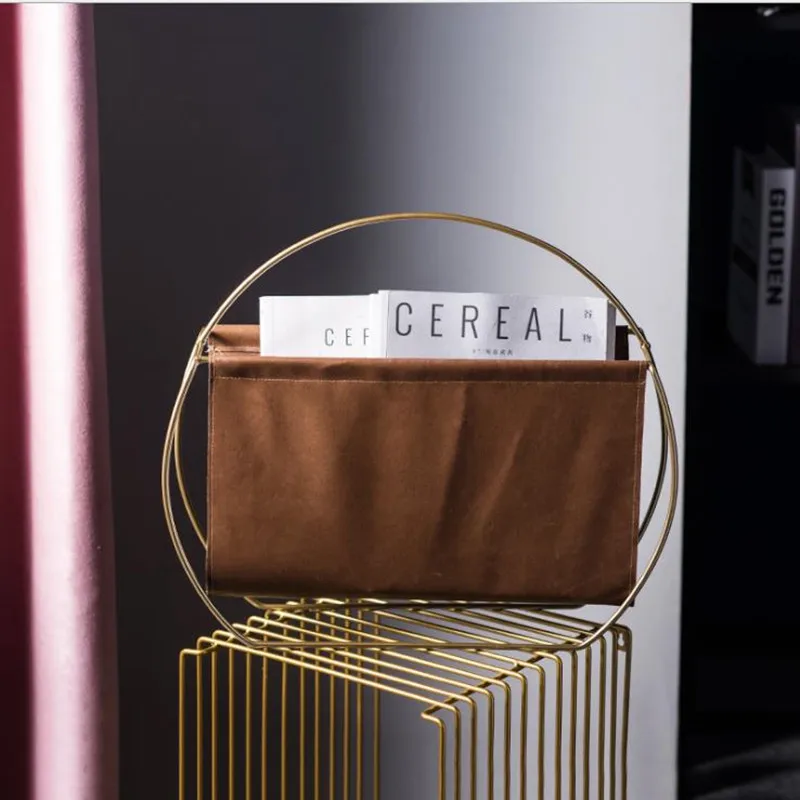 Металлическая кожаная полка Cutelife в скандинавском стиле для журналов и газет