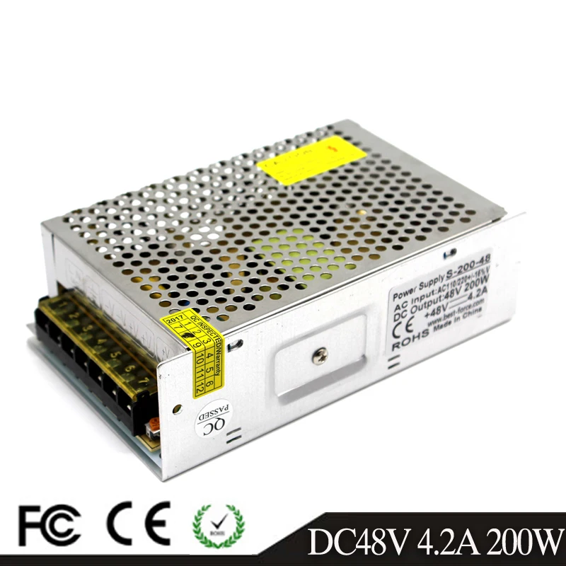Импульсный источник питания с одним выходом небольшой объем 200 Вт 48 В 4 2 А