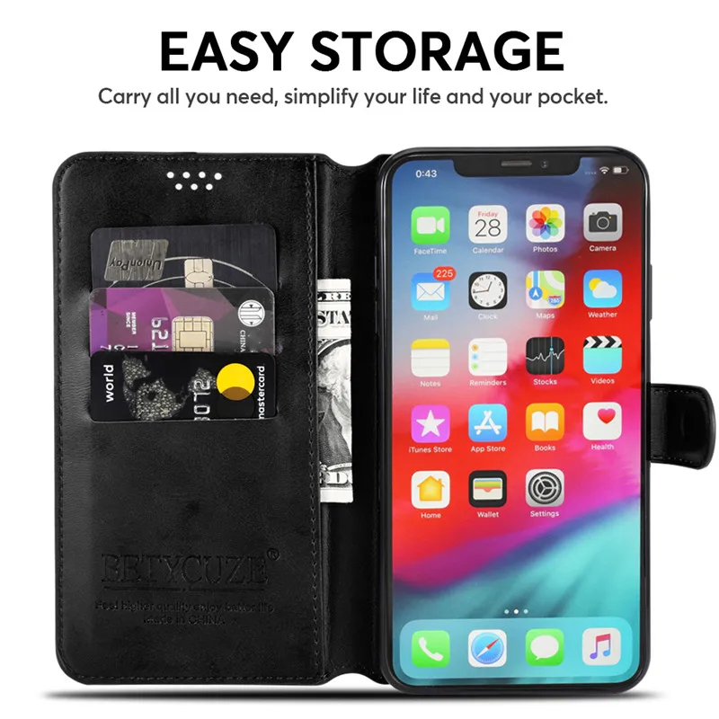 flip leather case for apple iphone x xr 7 8 6 6s plus 5c 5s se 2020 ipod touch 612 pro max 12 mini xs phone cover case free global shipping