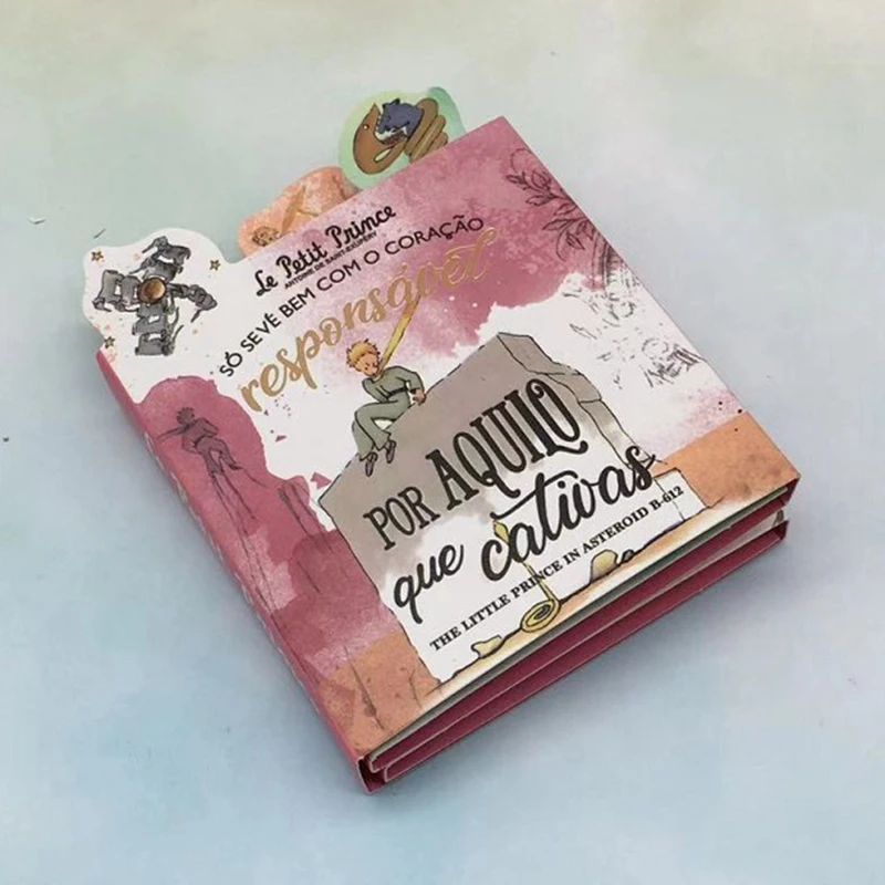 Pink Маленький принц Стиль Мини Липкие заметки блокнот Настольный для заметок блокнот ежедневно делать список - Цвет: Pink