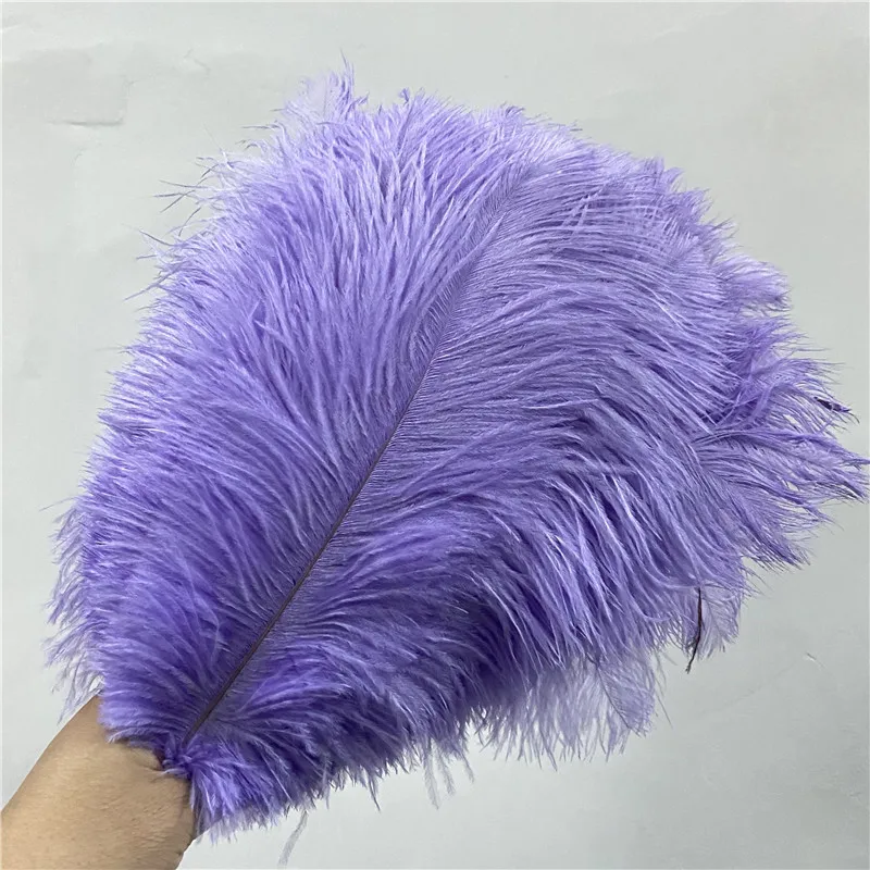 

wholesale 20pcs/lot fluffy Light purple ostrich feather 14-16inches/35-40cm Christmas Home For diy dancers plume plumes